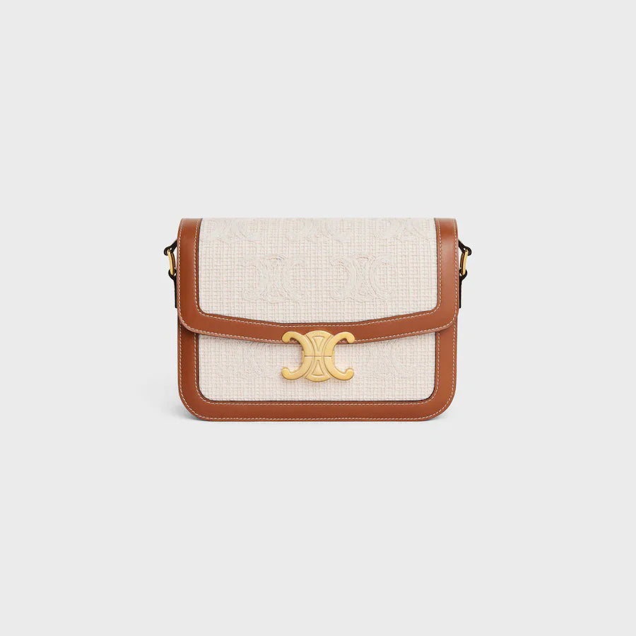 Triomphe Bag in Textile with Triomphe Crochet.
