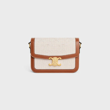 Triomphe Bag in Textile with Triomphe Crochet.